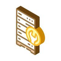 server maintenance database isometric icon vector illustration