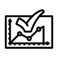 graph check mark line icon vector illustration