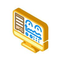 database dashboard isometric icon vector illustration