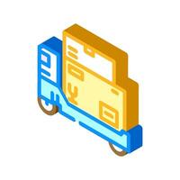 package loading autonomous delivery isometric icon vector illustration
