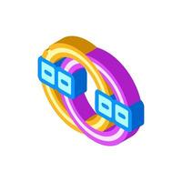 fidget chain toy isometric icon vector illustration