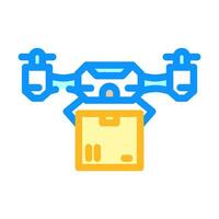 delivery drone color icon vector illustration