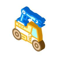 mobile robot autonomous delivery isometric icon vector illustration