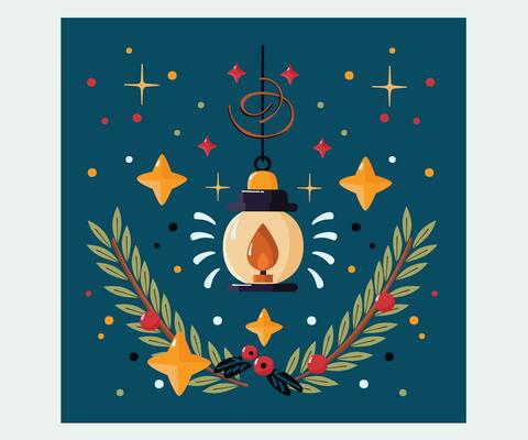Lovely Background with Christmas Light Illustration