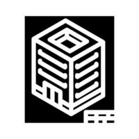 isometric view architectural drafter glyph icon vector illustration