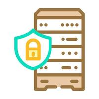 data access control database color icon vector illustration