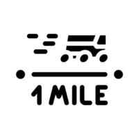 last mile delivery glyph icon vector illustration