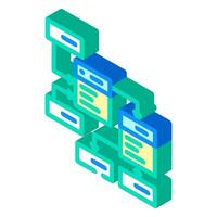 database design isometric icon vector illustration