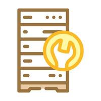 server maintenance database color icon vector illustration