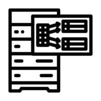indexing data database line icon vector illustration