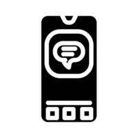 chat social media glyph icon vector illustration