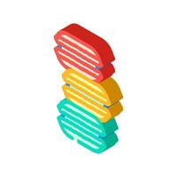 french macarons cooking isometric icon vector illustration