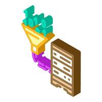 data integration database isometric icon vector illustration