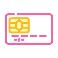 emv card bank payment color icon vector illustration