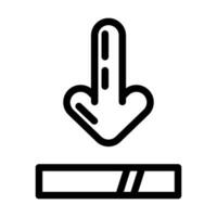 arrow pointing loading process line icon vector illustration