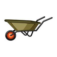 carry wheelbarrow cartoon vector illustration