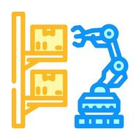 automated warehouse autonomous delivery color icon vector illustration
