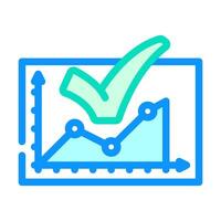 graph check mark color icon vector illustration