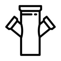 suministro tubería línea icono vector ilustración
