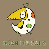 design of bird and nightingale logo. Collection of bird and small vector  for stock