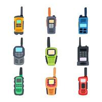 walkie talkie set cartoon vector illustration