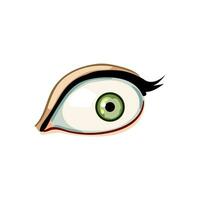 salud ojo dibujos animados vector ilustración