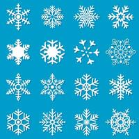 Set out snowflakes silhouettes with soft shadows. vector