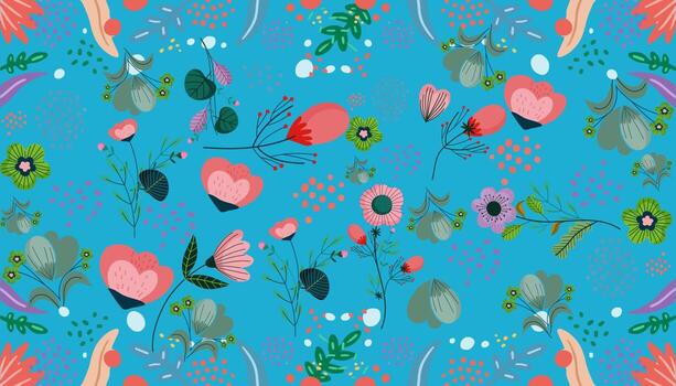 Flower pattern background design vector