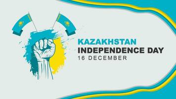 vector ilustración de Kazajstán independencia día, celebrado cada año en dieciséis diciembre.