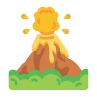 Trendy Volcano Concepts vector