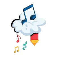 Trendy Download Music vector