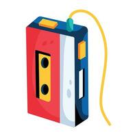 Trendy Cassette Player vector