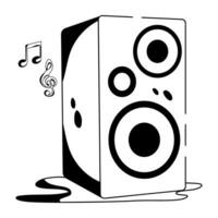 de moda música altavoz vector