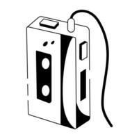 Trendy Cassette Player vector