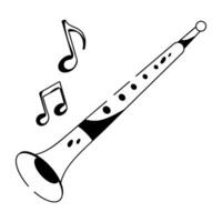 Trendy Clarinet Concepts vector