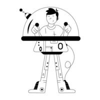 Trendy Bot Technology vector