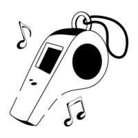 Trendy Song Whistle vector