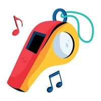 Trendy Song Whistle vector