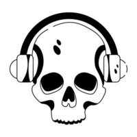 Trendy Music Skull vector