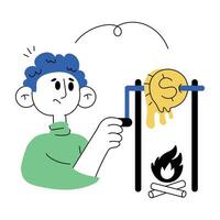 Trendy Devaluation Concepts vector