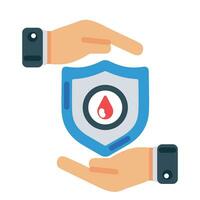 Trendy Blood Safety vector