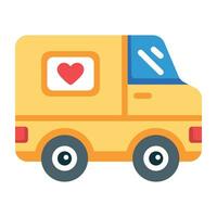 Trendy Donation Truck vector