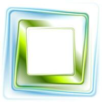 Abstract bright green blue square logo design photo