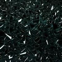 AI generated broken glass spread out randomly dark Background photo