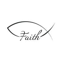 Christian Faith, Typography for print or use as poster, card, flyer or T Shirt vector