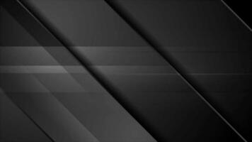 Black stripes abstract geometric video animation