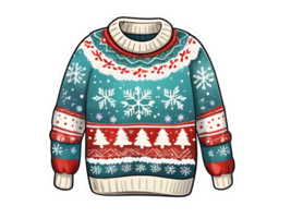 AI generated Winter sweater for christmas. png