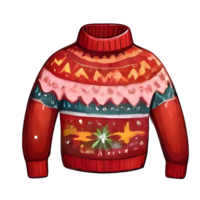 AI generated Winter sweater for christmas. png