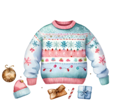 AI generated Winter sweater for christmas. png