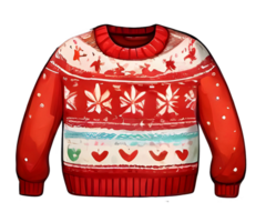 AI generated Winter sweater for christmas. png